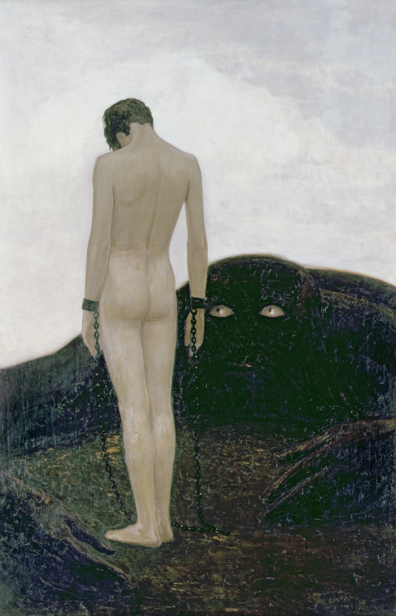 Emoción de dependencia, c.1893 de Sascha Schneider