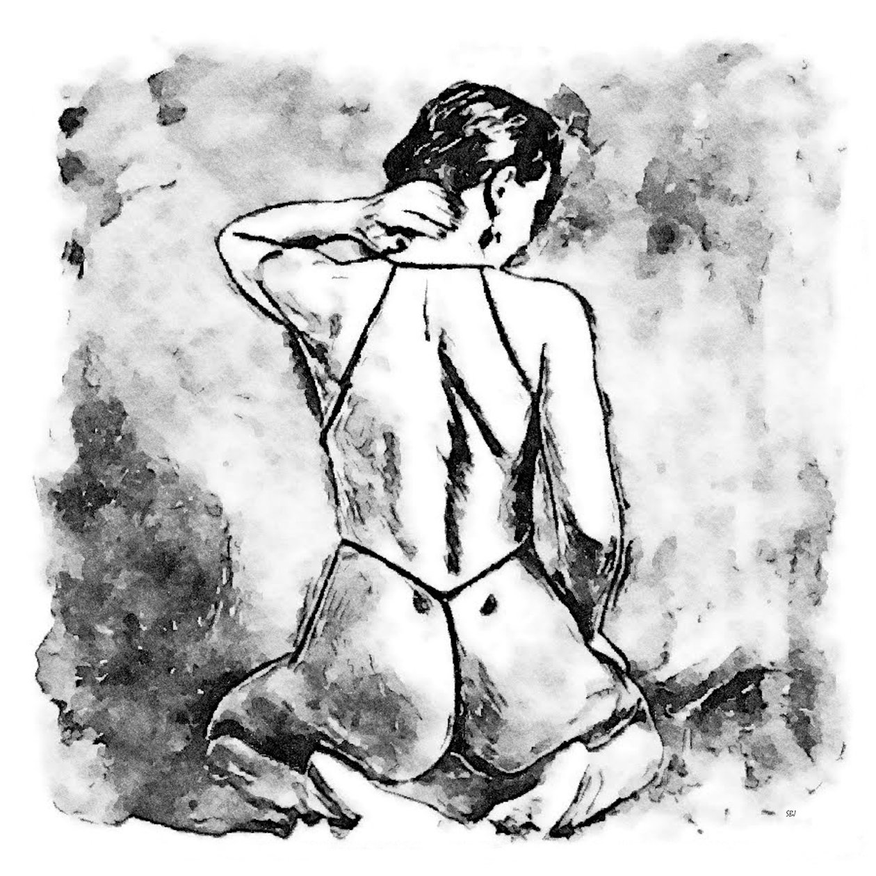 Mujer arrodillada de SaskiaBJ