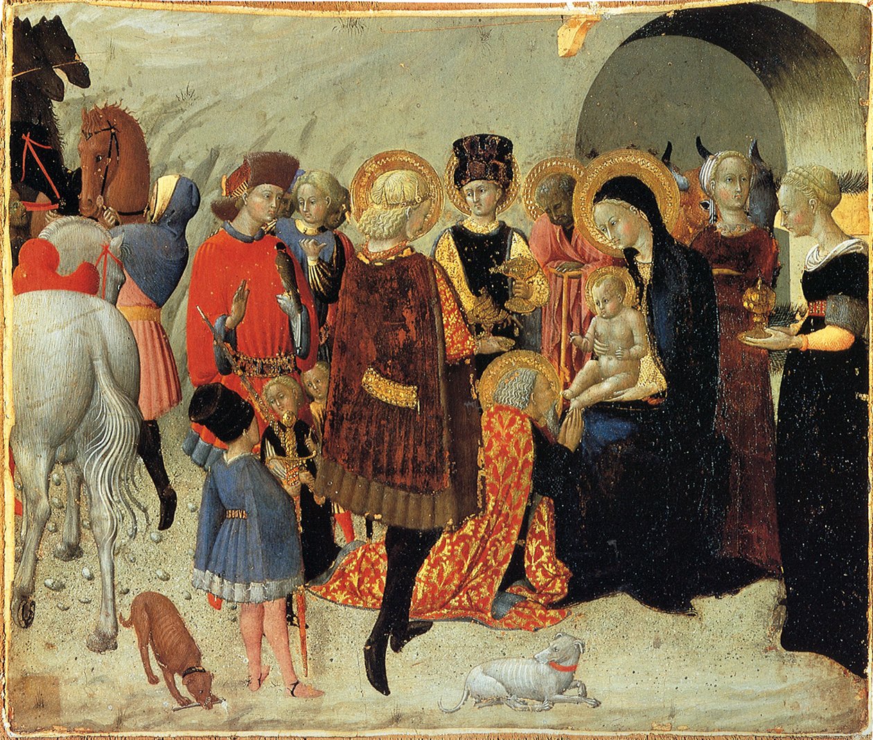 La adoración de los magos, ca. 1435 de Sassetta