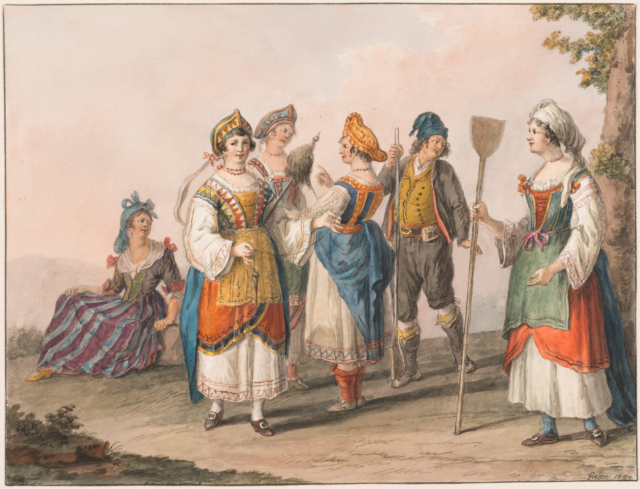 Trajes de Calabria del Sur de Saverio della Gatta
