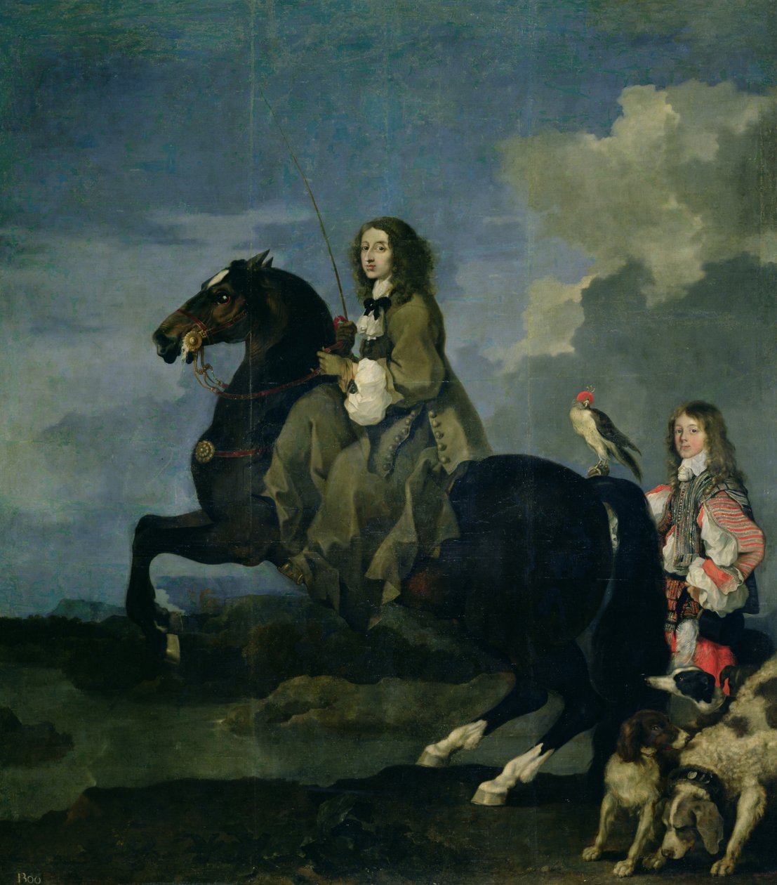 Cristina de Suecia (1626-89) a caballo de Sébastien Bourdon