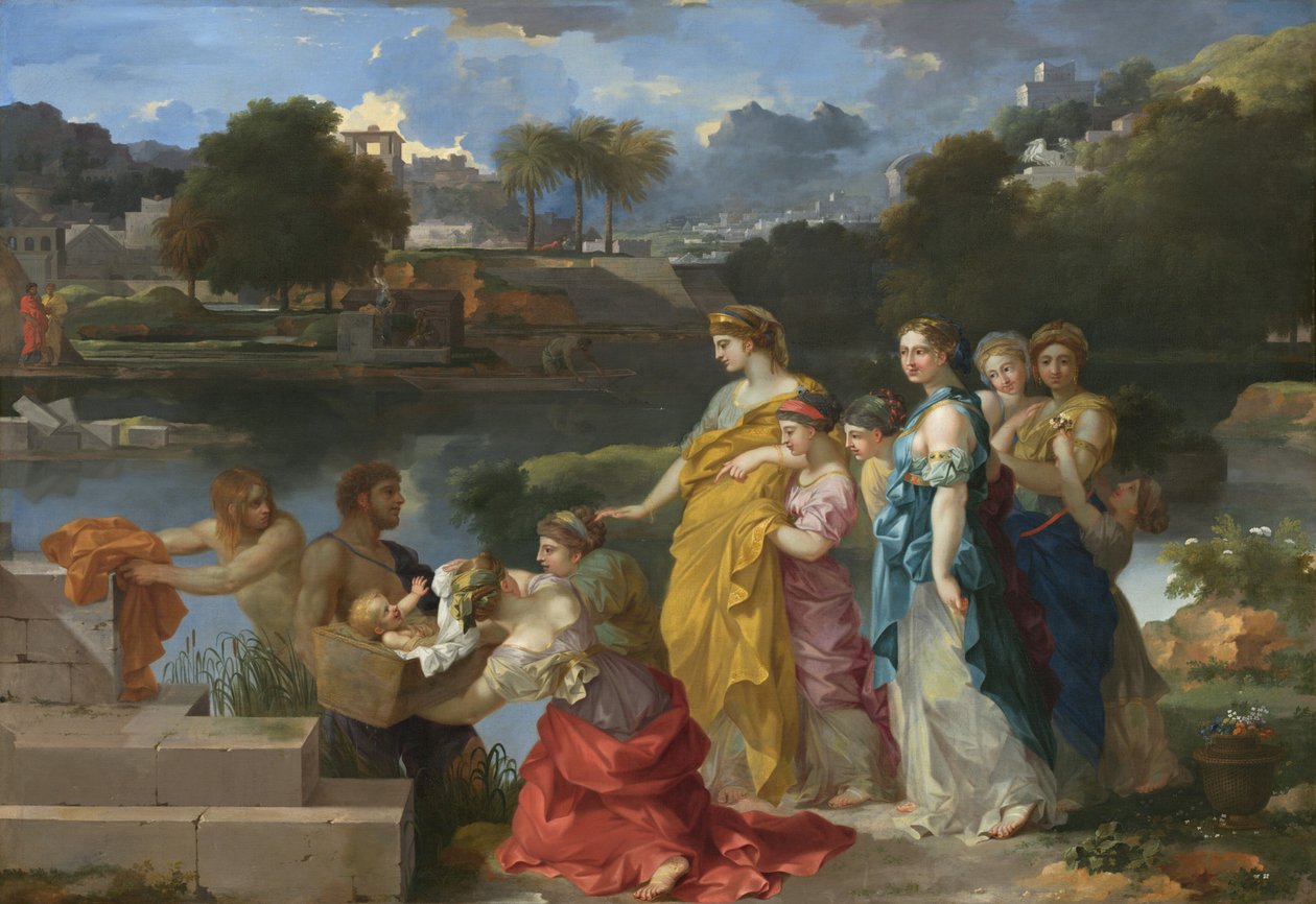 El hallazgo de Moisés, c. 1655-1660 de Sébastien Bourdon