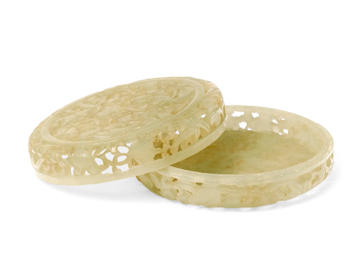 Perfume circular de dos partes reticulado (jade blanco) de School Chinese