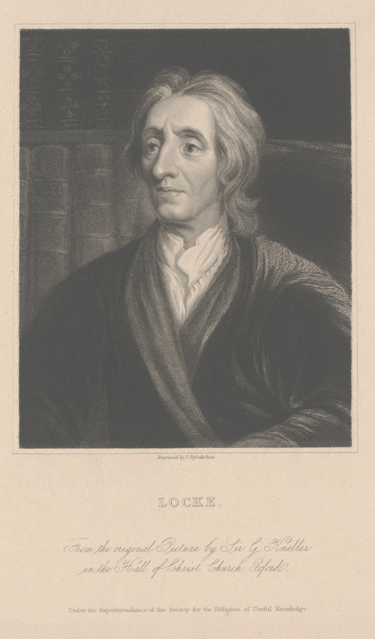 John Locke, grabado por J. Posselwhite de School English
