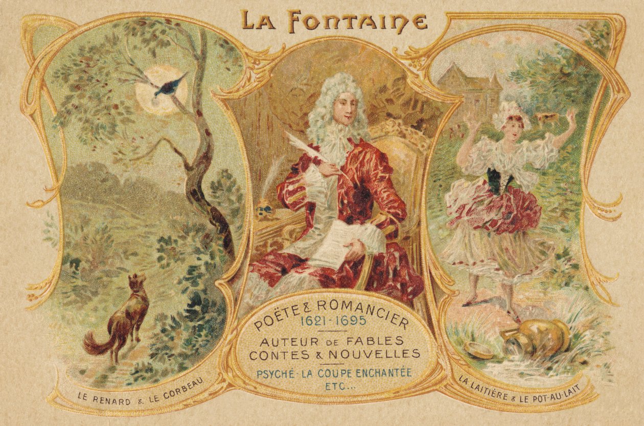 Jean de La Fontaine (impresión) de School French