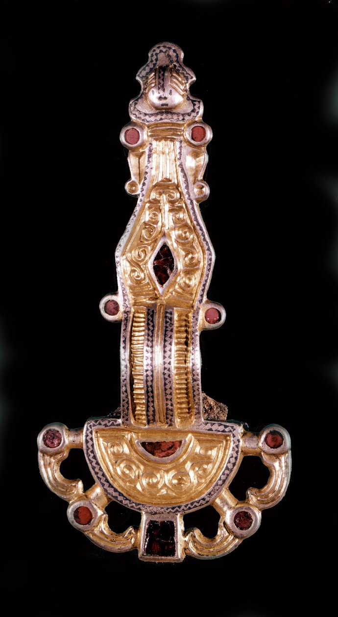 Fíbula merovingia. Museo de Saint-Germain en Laye de School Merovingian