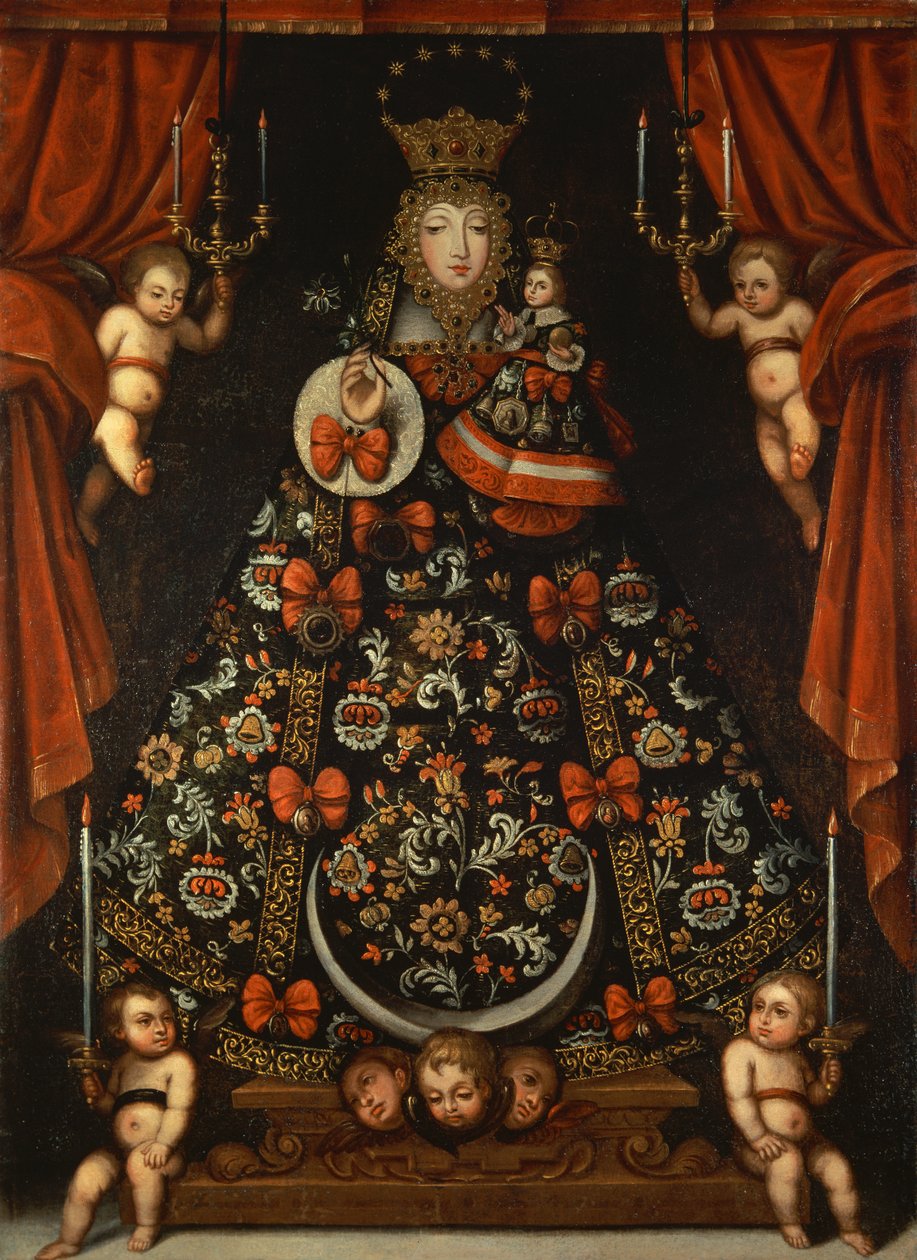 La Virgen (óleo sobre lienzo) de School Peruvian
