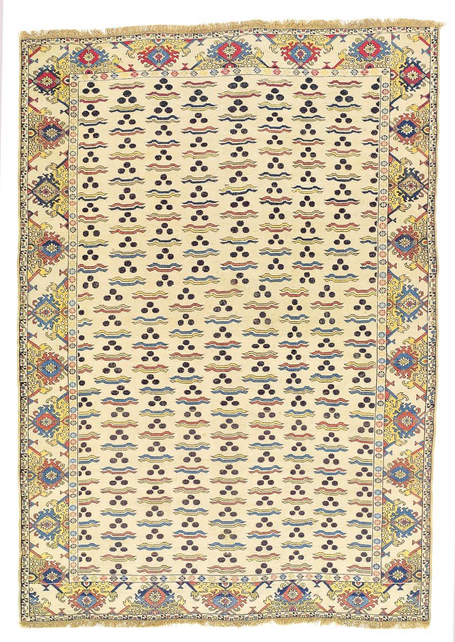 Alfombra Tuduc Cintamani, principios del siglo XX de School Romanian