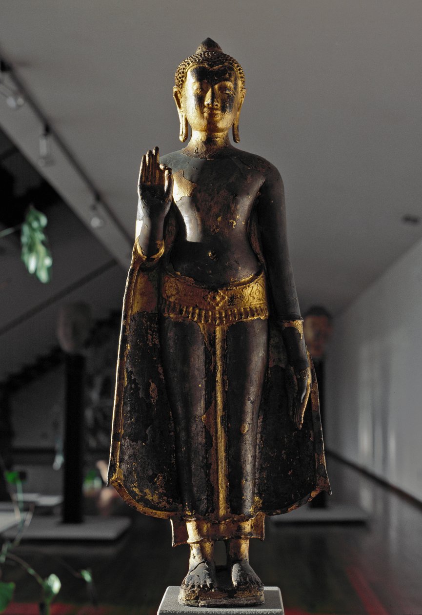 Estilo Lopburi: Buda abhyamudra (escultura) de School Siamese