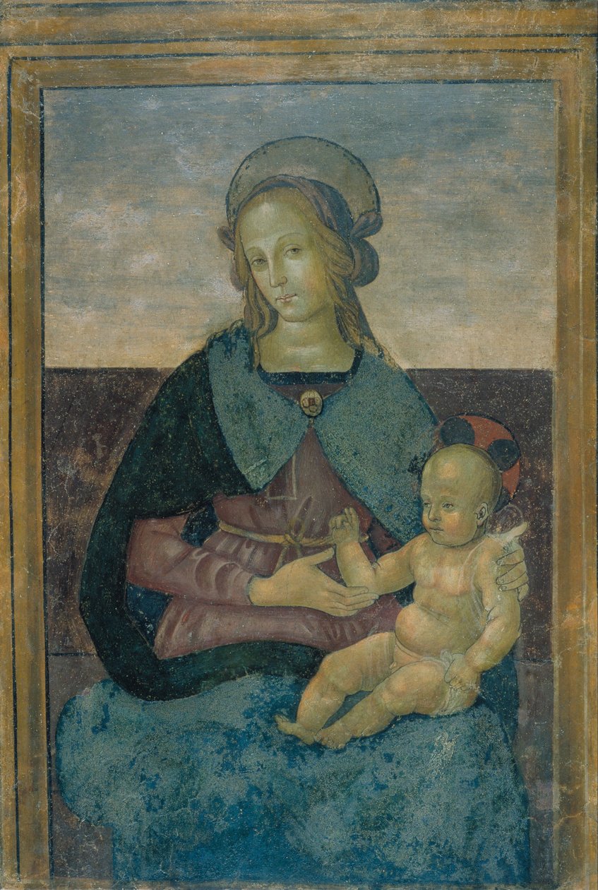 Virgen y Niño de School of Perugino