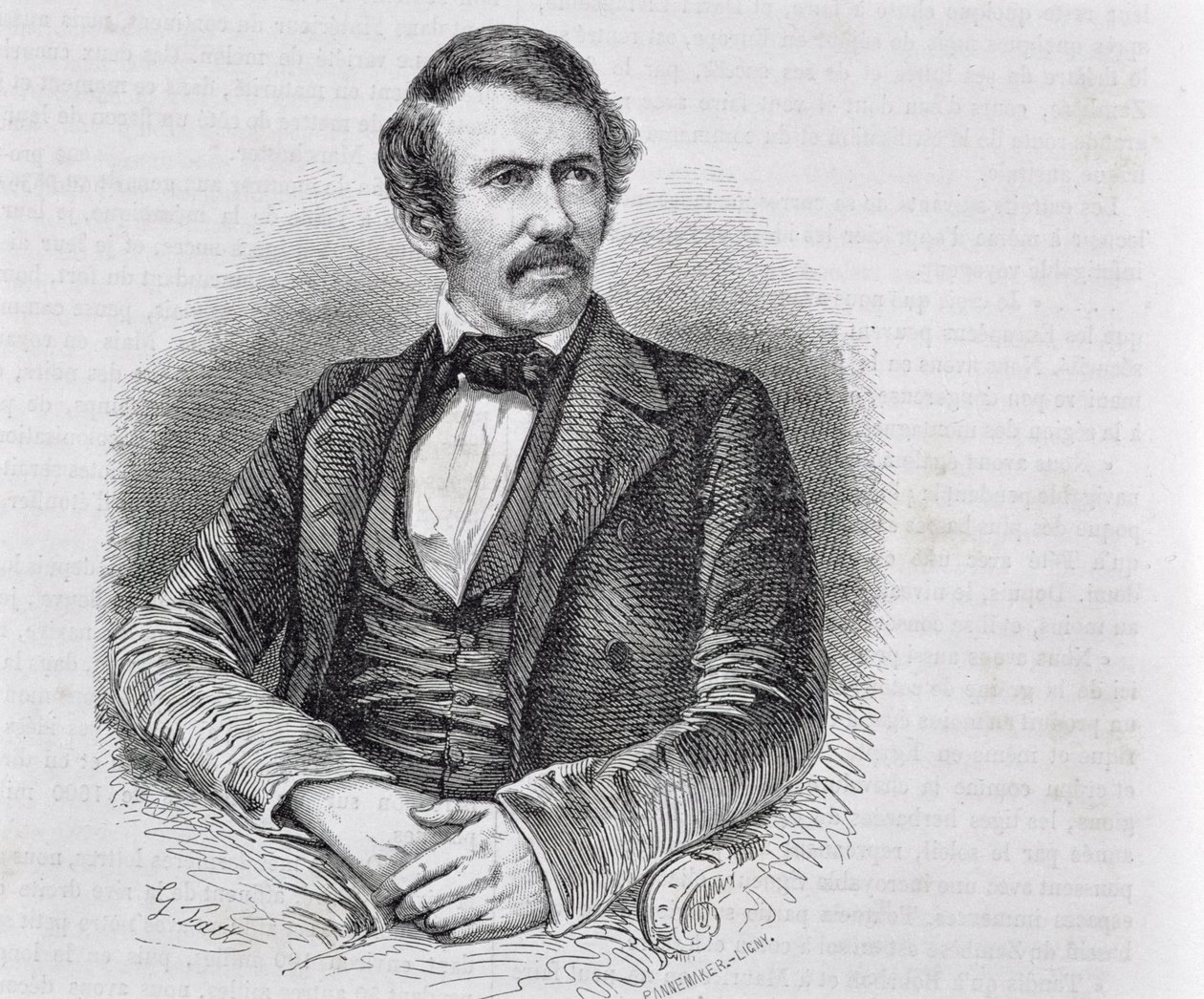 David Livingstone (1813-1873) grabado por S. Pannemaker de Scottish School