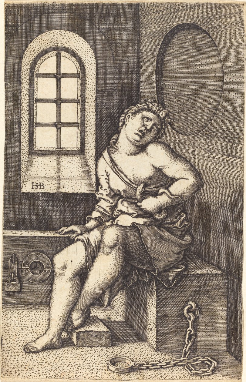 Cleopatra sentada de Sebald Beham