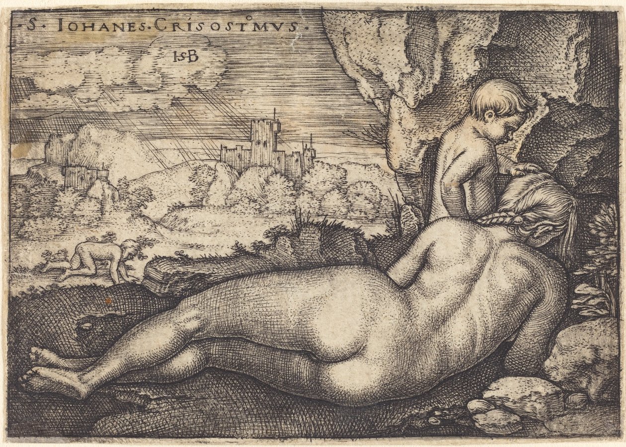 Penitencia de San Crisóstomo de Sebald Beham