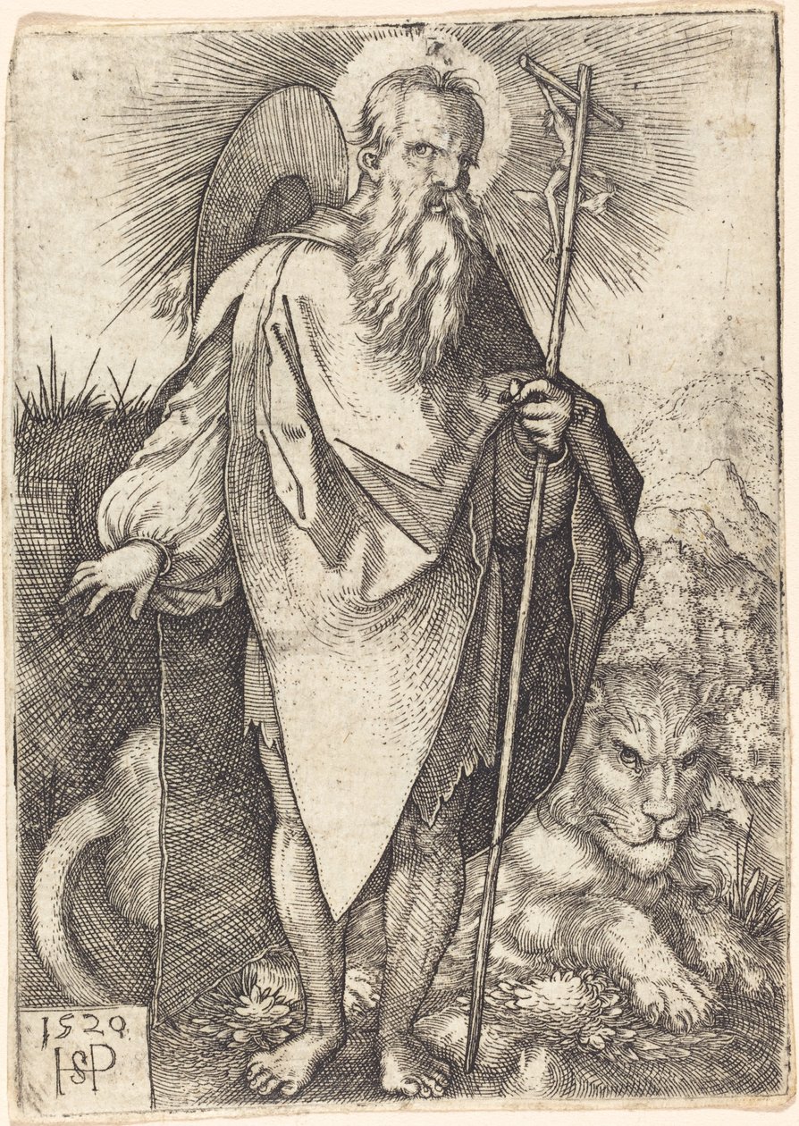 San Jerónimo de pie de Sebald Beham