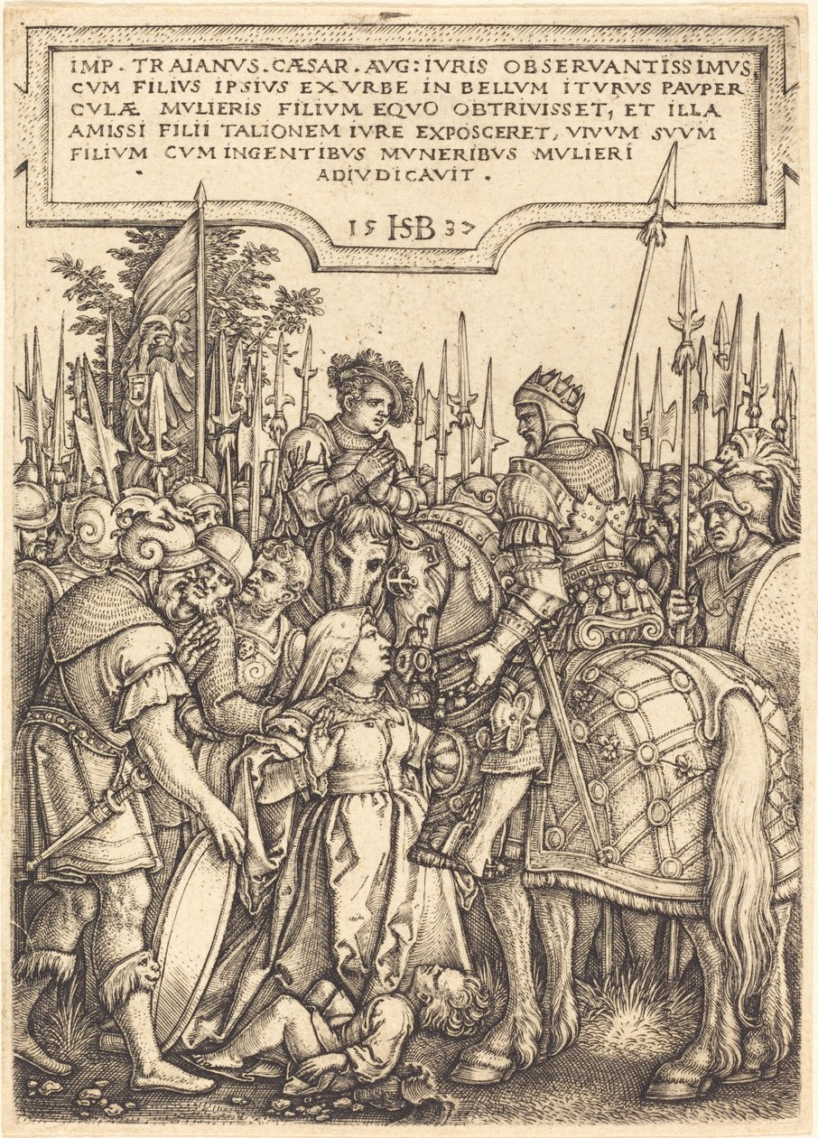 El juicio de Trajano de Sebald Beham