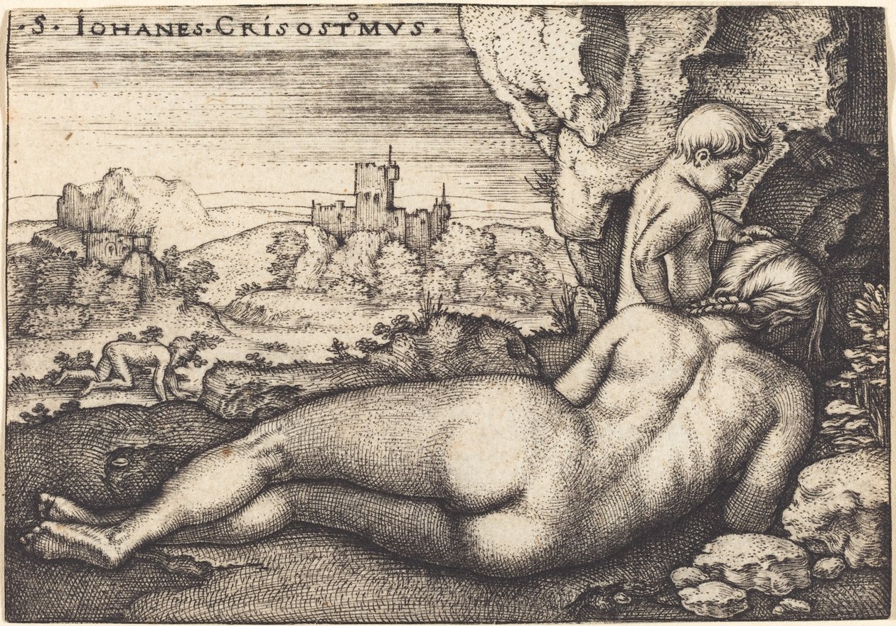 La Penitencia de San Juan Crisóstomo de Sebald Beham