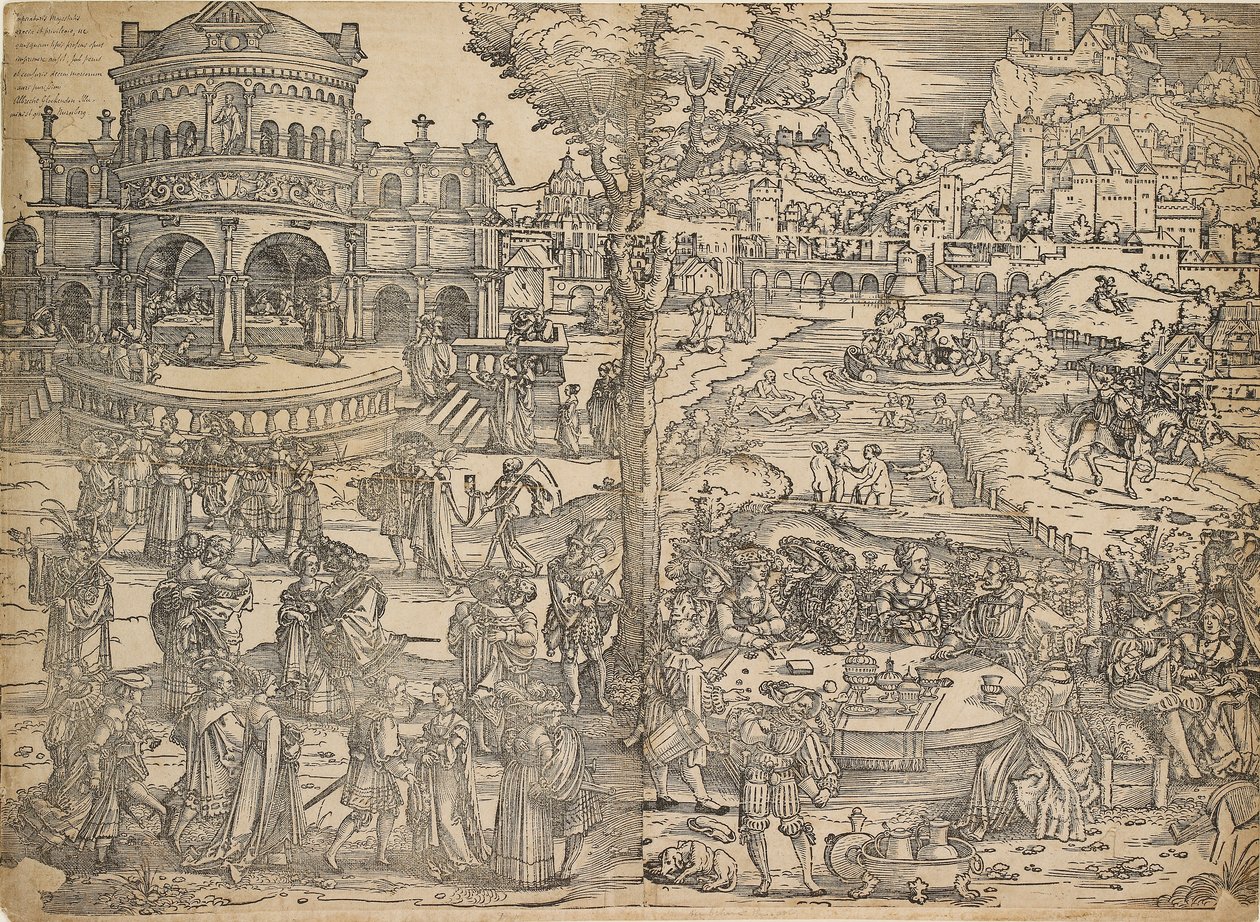 La fiesta de Herodes, principios del siglo XVI de Sebald Beham