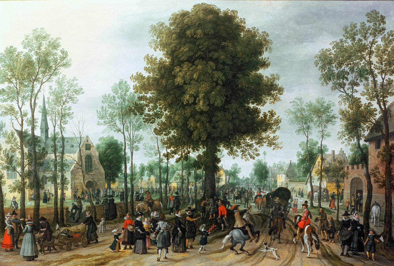 Federico V y su novia Isabel entrando en Zelanda, mayo de 1613 de Sebastian Vrancx