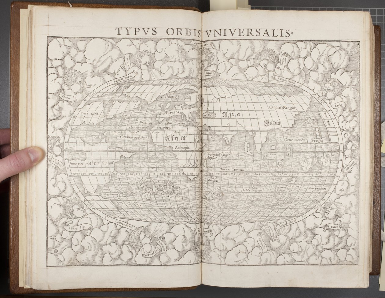 Globo, de Cosmographia, 1544 de Sebastian Munster