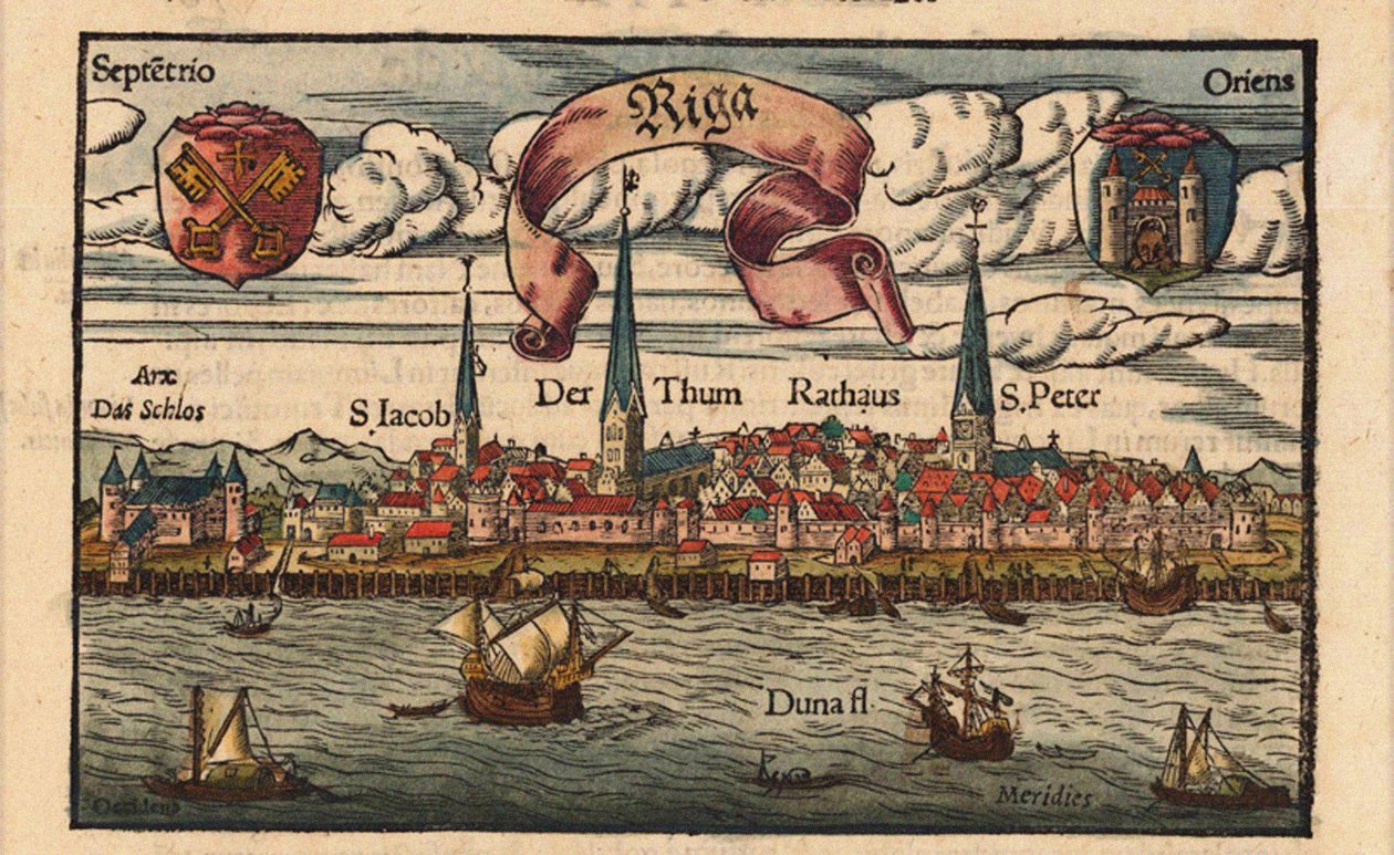 Riga de la Cosmographia, ca 1568 de Sebastian Munster