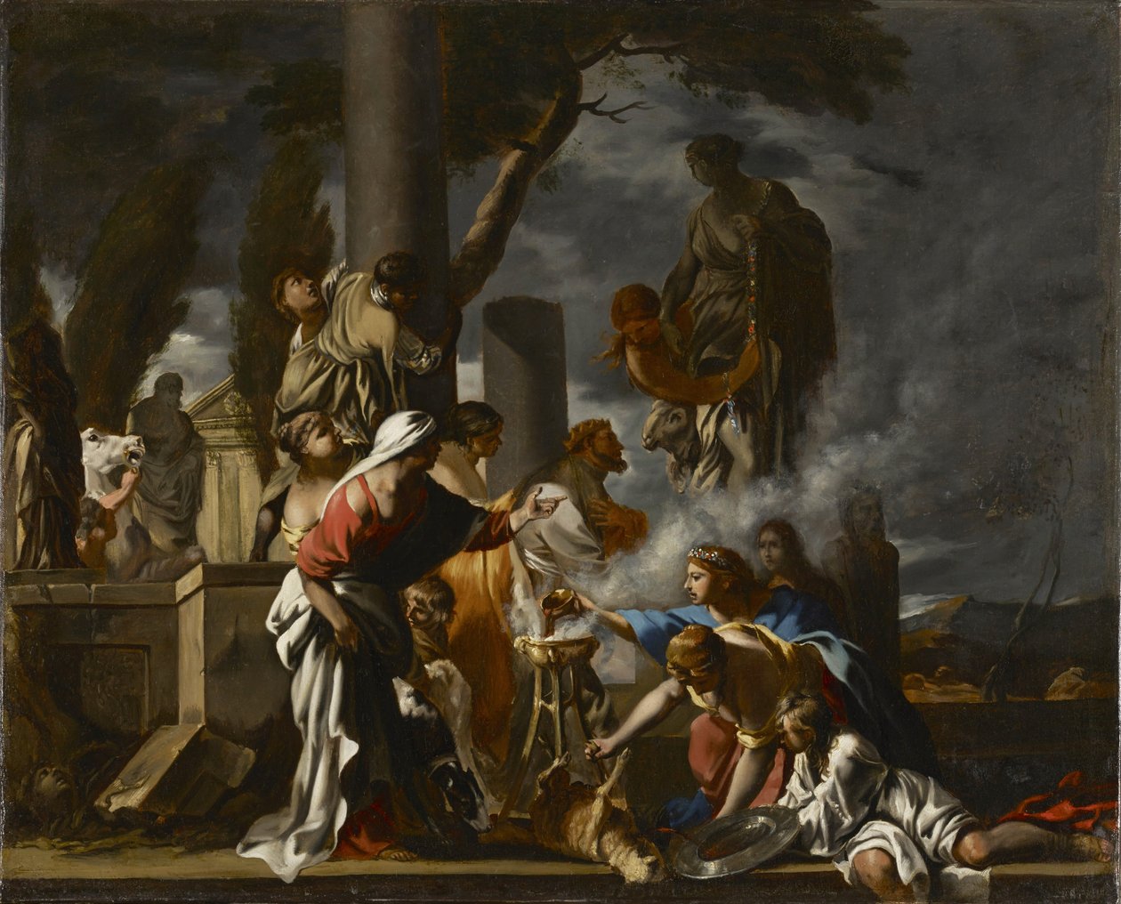 El Rey Salomón Sacrificando a los Ídolos de Sébastien Bourdon