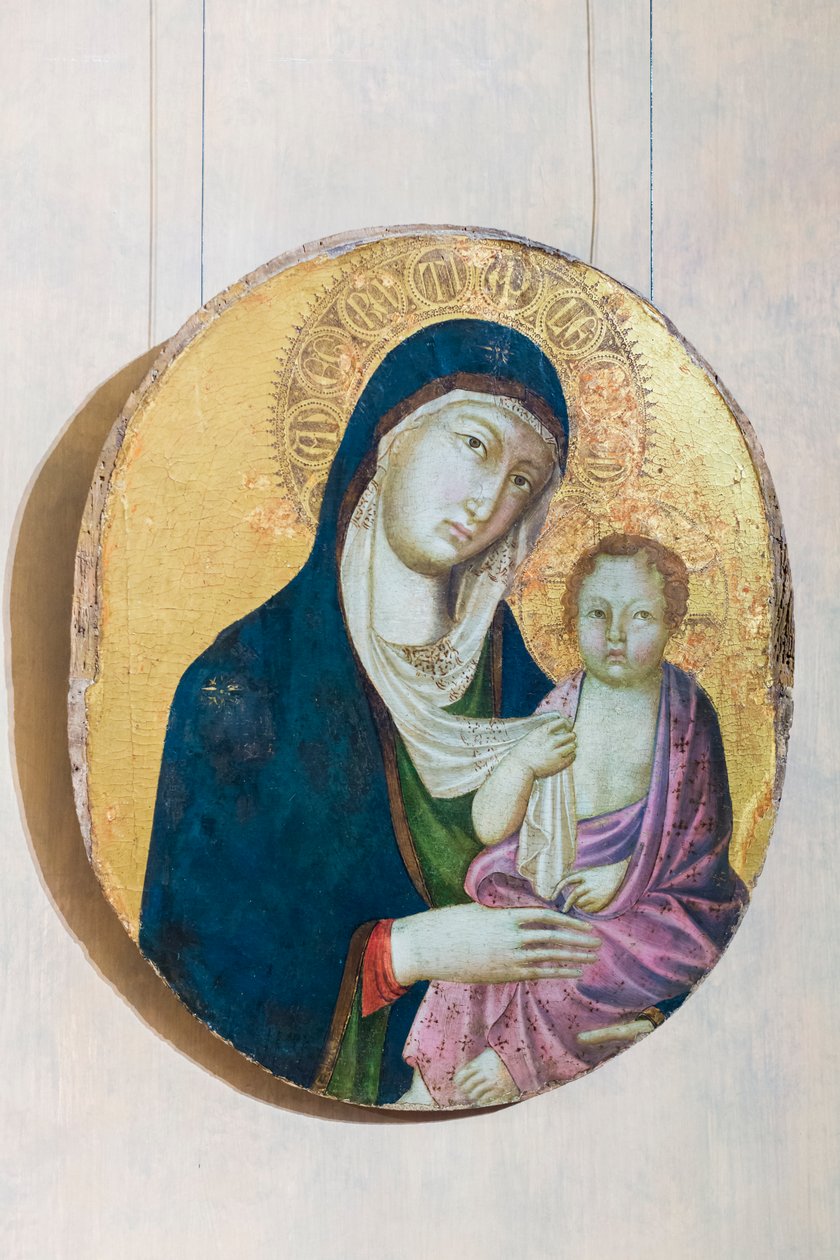 Virgen con el Niño (temple sobre tabla) de Segna di Bonaventura