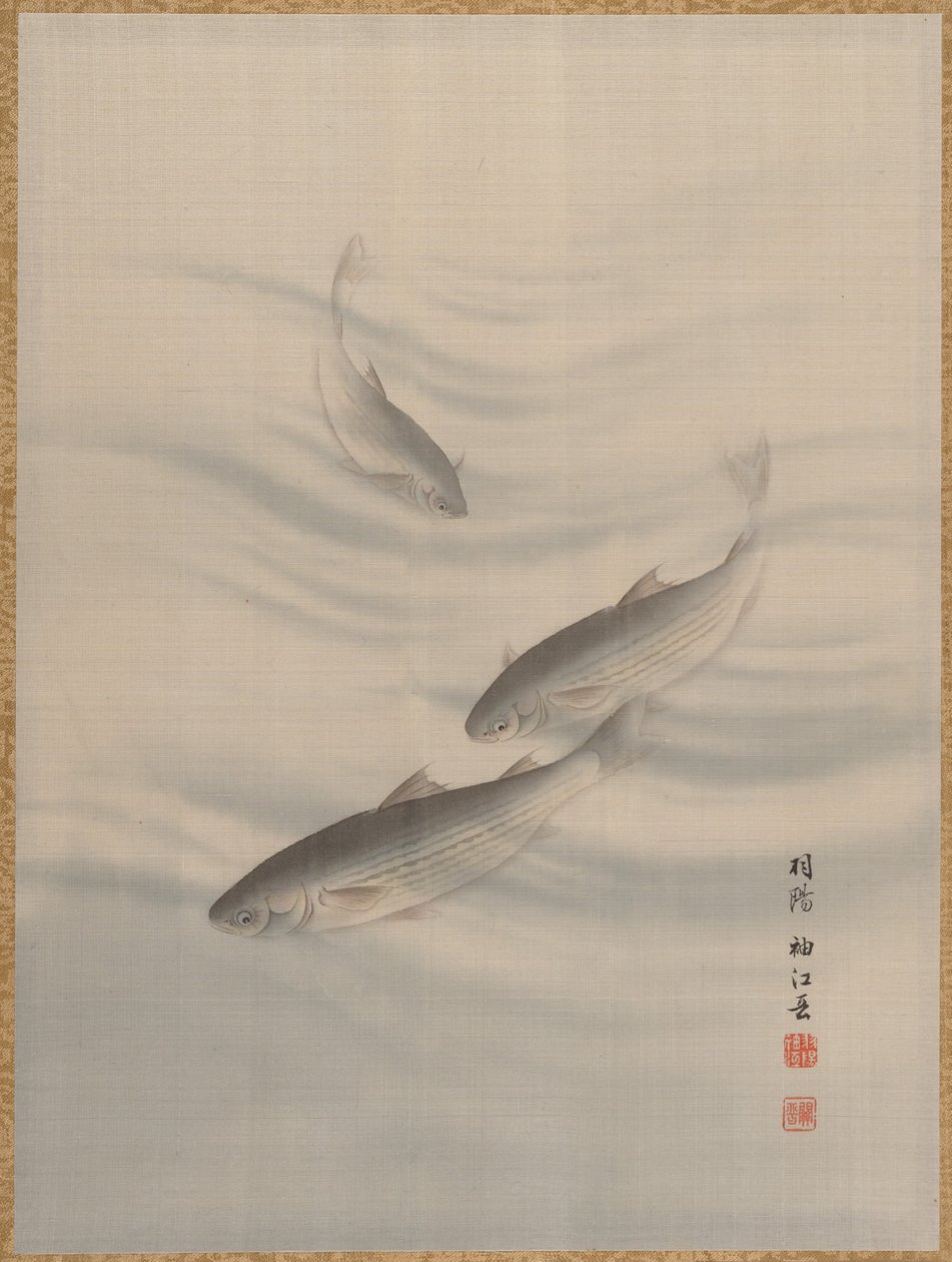 Peces nadando, ca. 1890-92 de Seki Shuko