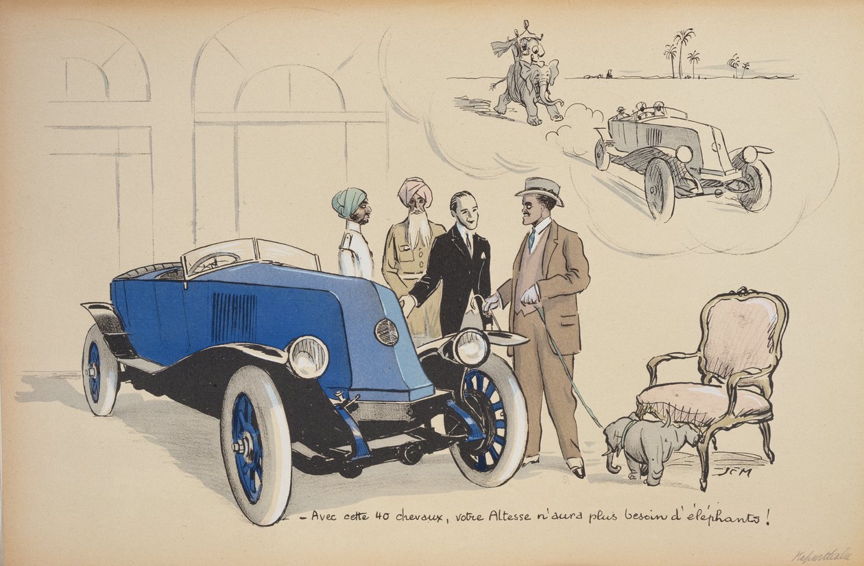 Caricatura del Maharajá Jagatjit Singh de Kapurthala, 1923 de Sem