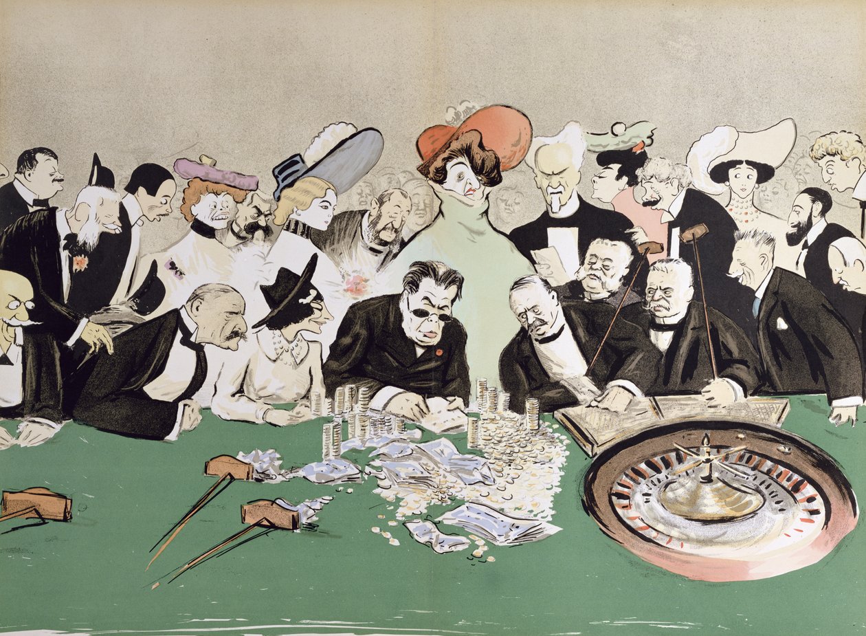 Jugadores en el casino de Monte-Carlo, c.1910 de Sem