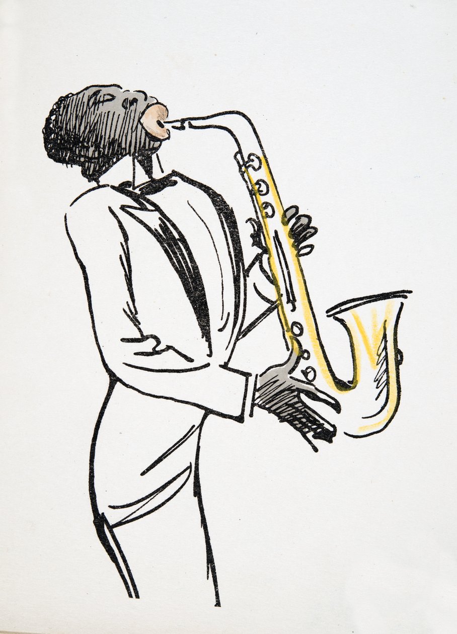 Saxofonista, de White Bottoms, pub. 1927 de Sem