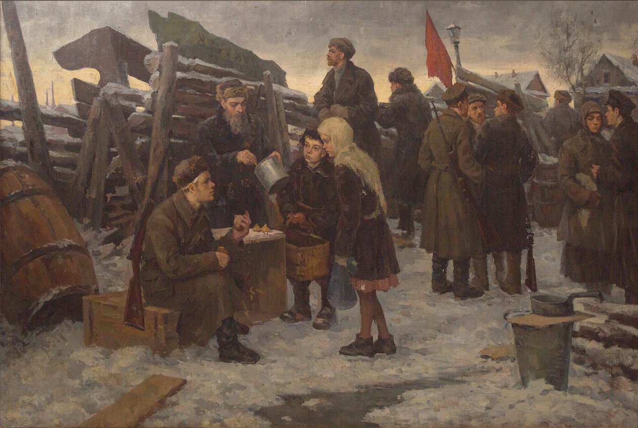 Mañana en las barricadas de Semyon Gavrilovich Nikiforov