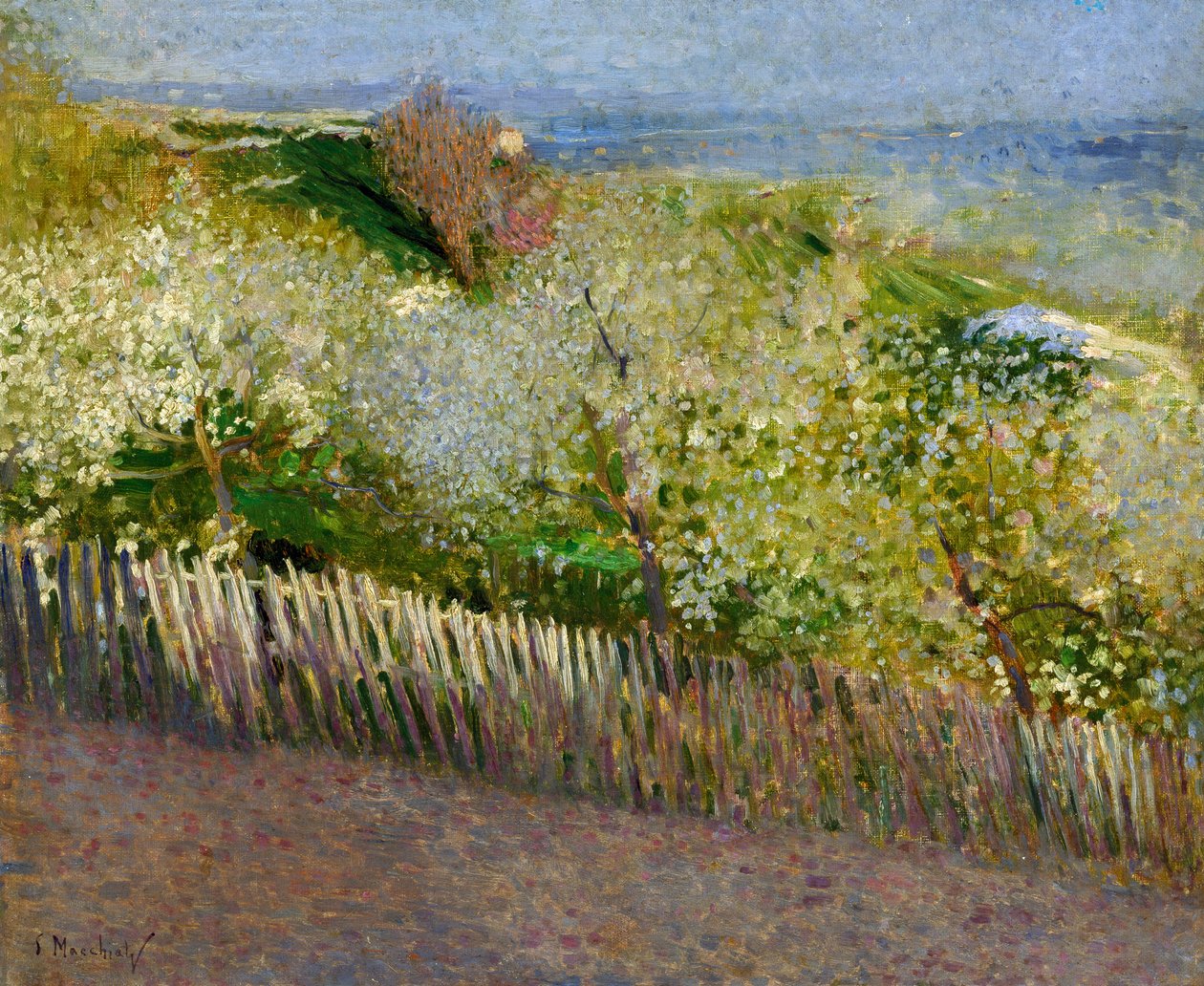 Paisaje, de Serafino Macchiati (1860-1916) de Serafino Macchiati