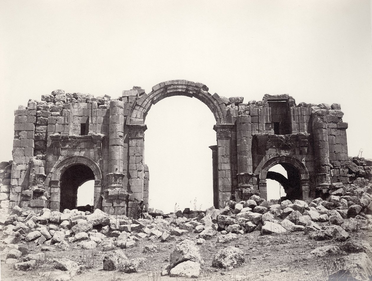 Arco de Adriano en Jerash, 1867 de Sergeant Henry Phillips