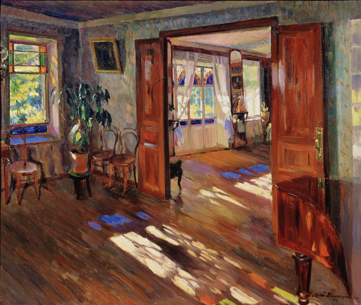 En una casa, 1914 de Sergei Arsenevich Vinogradov