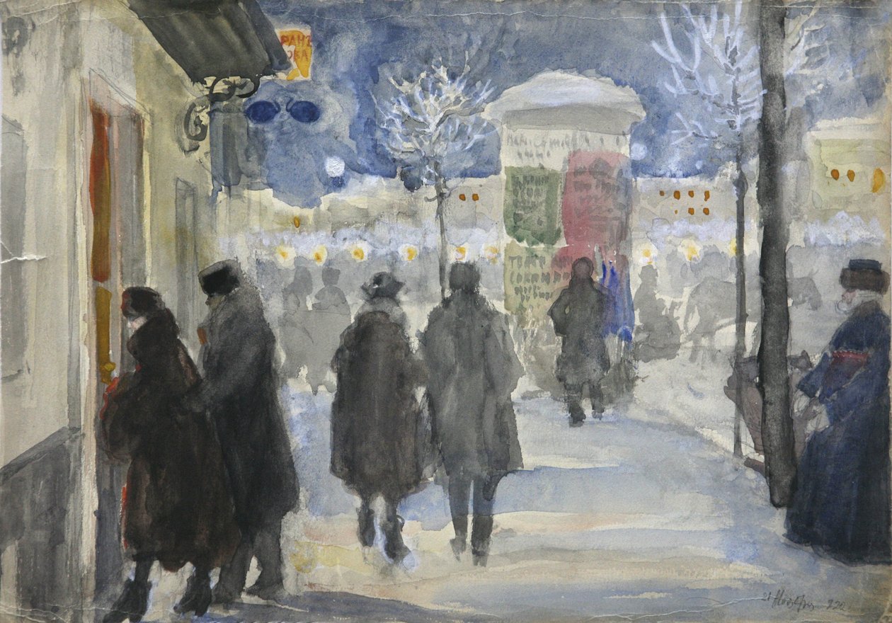 Calle de Moscú, 1922 de Sergei Arsenevich Vinogradov