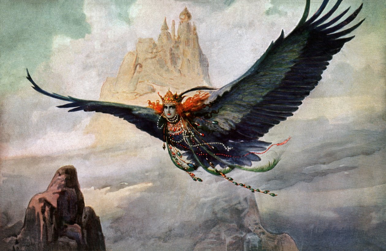 La Fantasía, c.1900 (postal) de Sergei Sergeevich Solomko