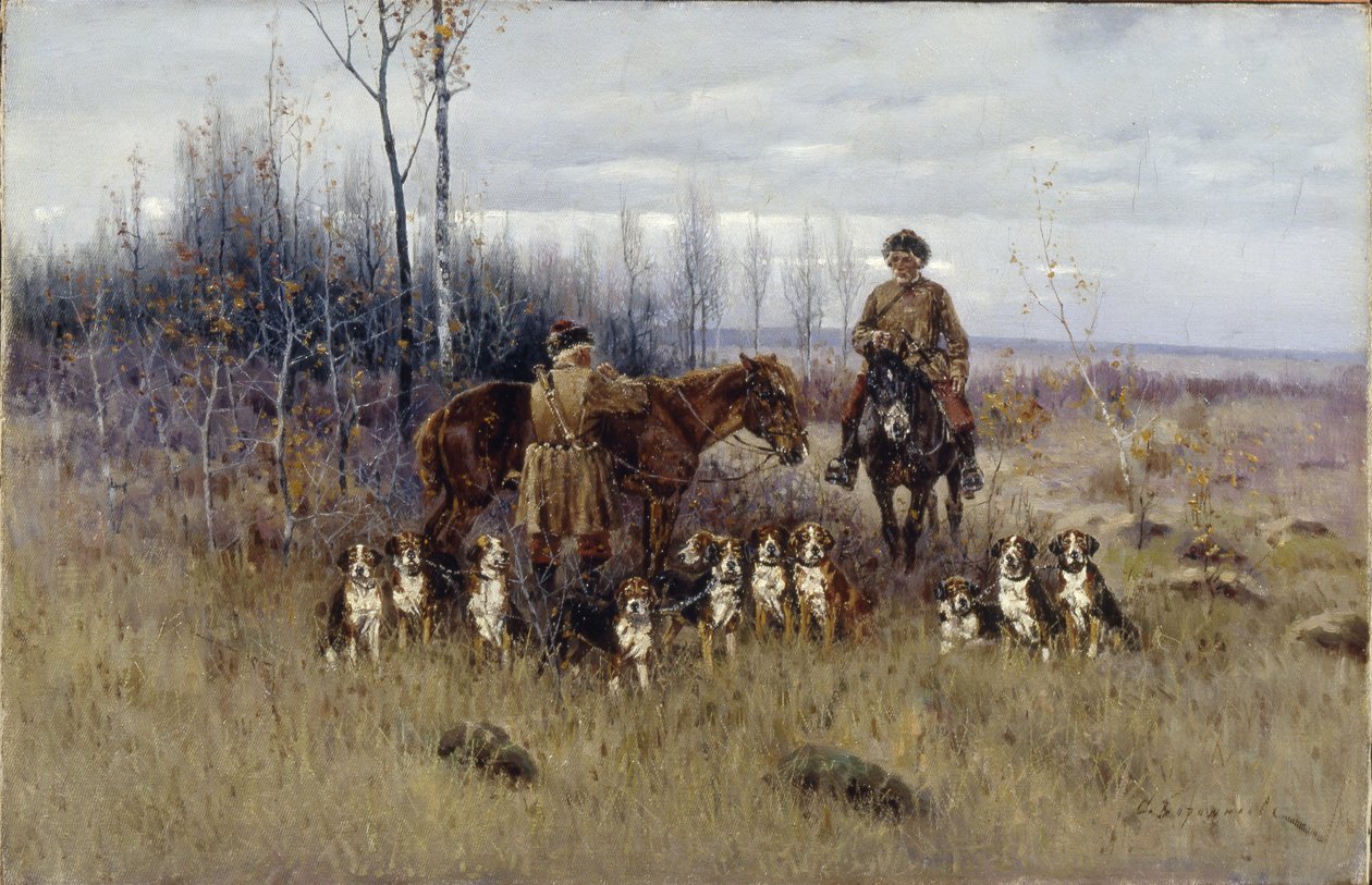 Caza de zorros de Sergey Semyonovich Voroshilov