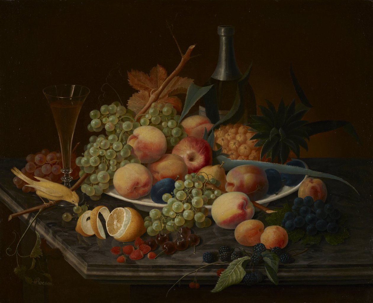  Bodegón con fruta de Severin Roesen
