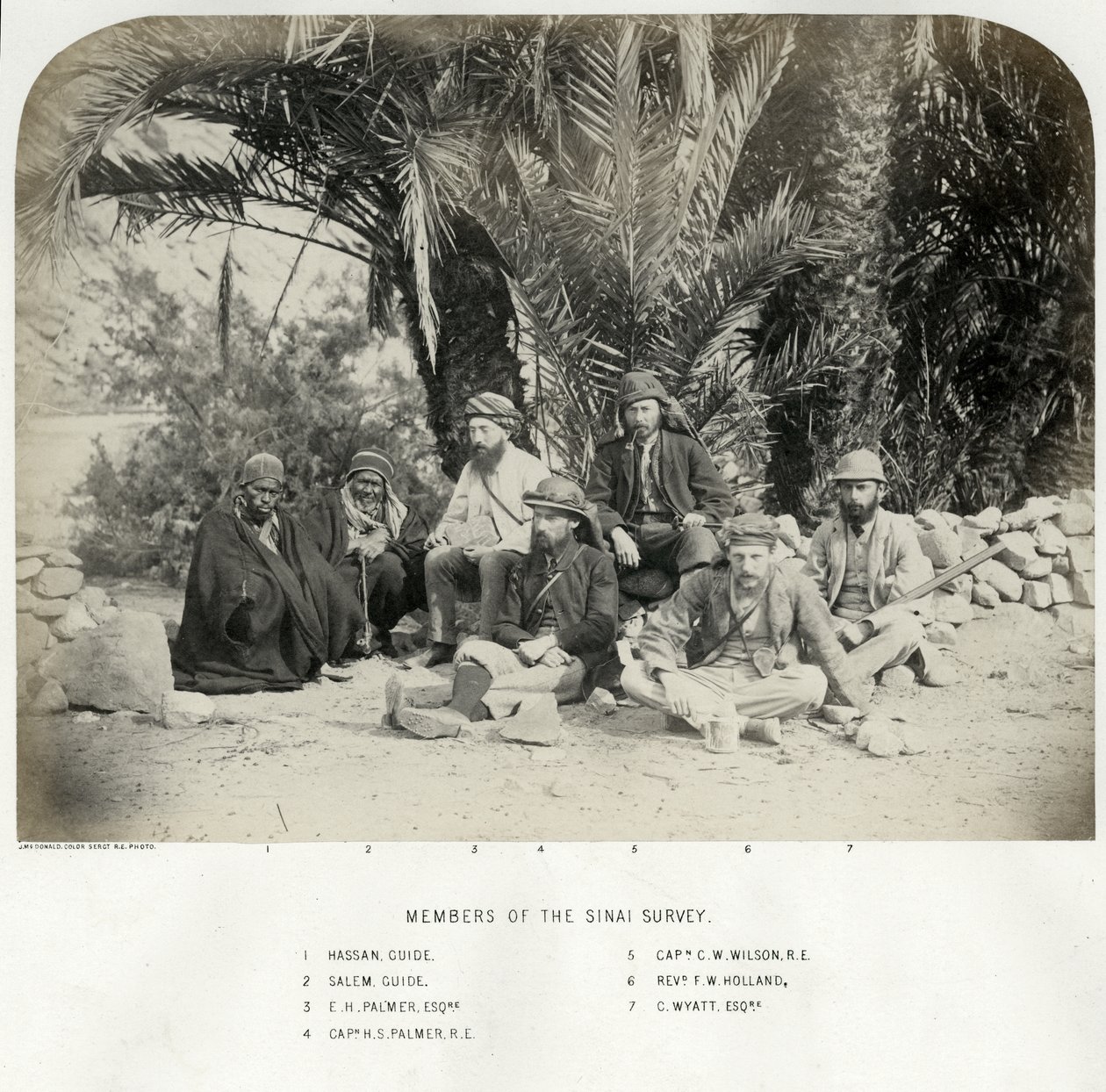 Miembros de la Encuesta del Sinaí, 1868 de Sgt. James M. McDonald