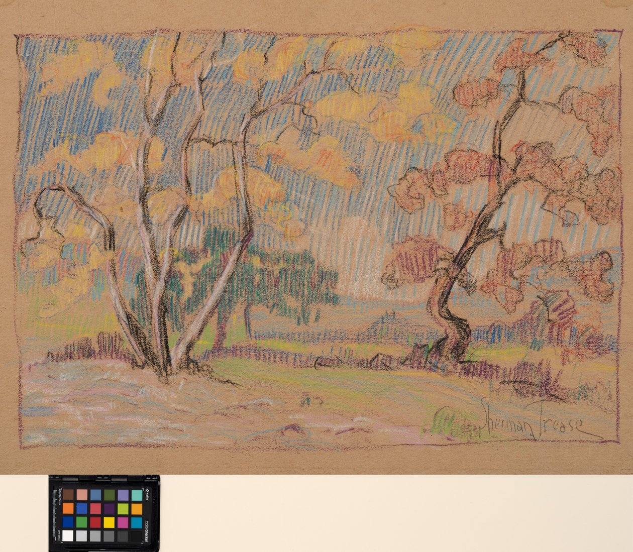 Impresiones, c.1931 (pastel sobre papel) de Sherman Trease