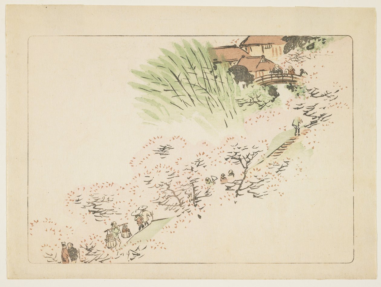 Flores de Cerezo de Montaña, c. 1877 de Shibata Zeshin