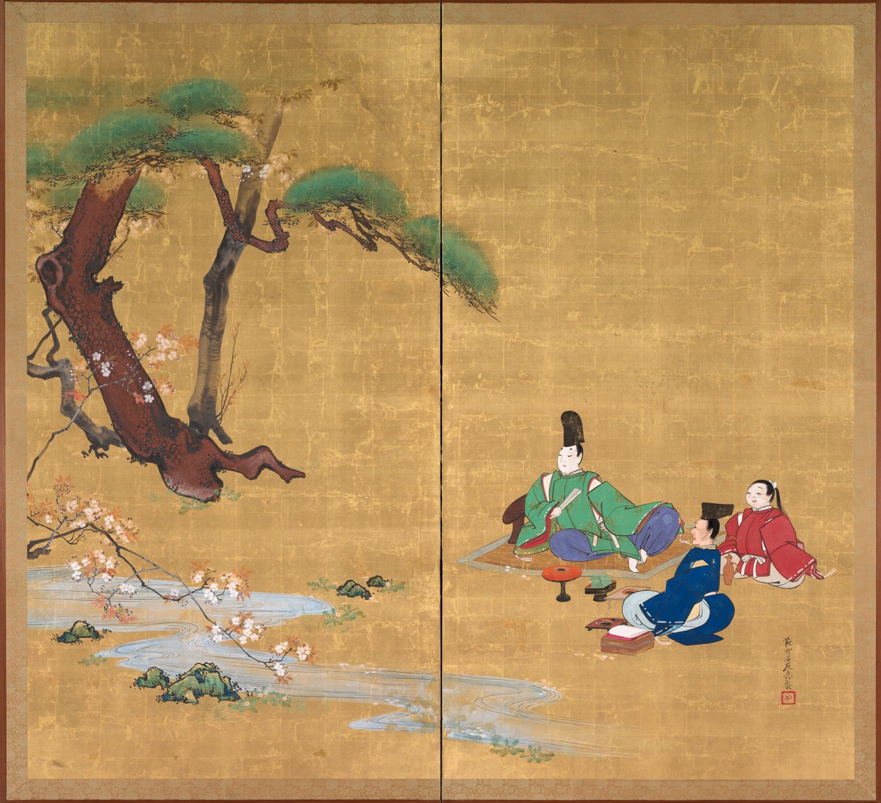 Nagisa Palace from the Tales of Ise de Shibata Zeshin
