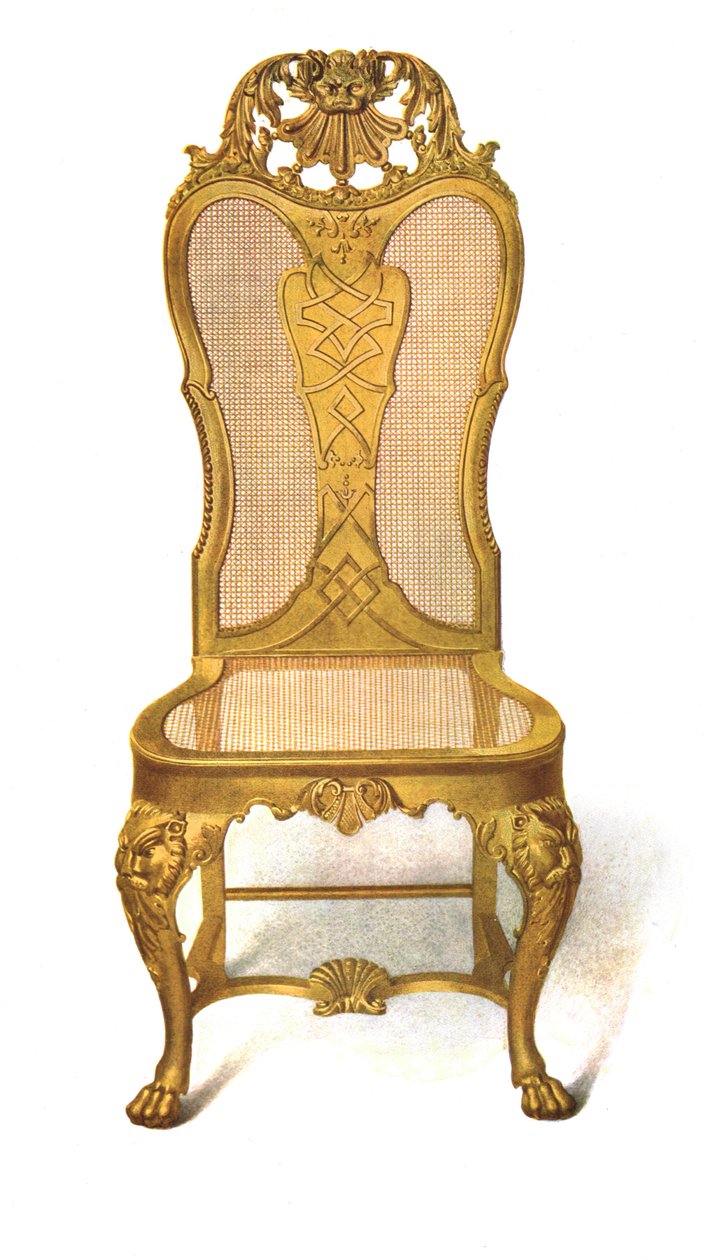 Silla de caña dorada, 1906 de Shirley Charles Llewellyn Slocombe