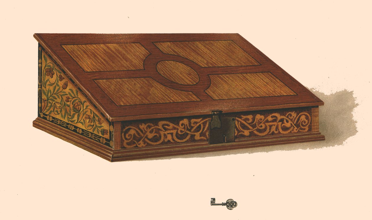 Caja de roble incrustada, 1904 de Shirley Charles Llewellyn Slocombe