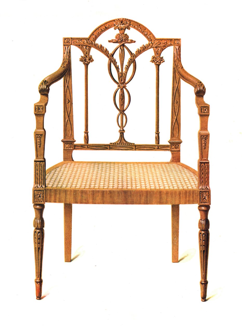 Silla de madera satinada, 1908 de Shirley Charles Llewellyn Slocombe