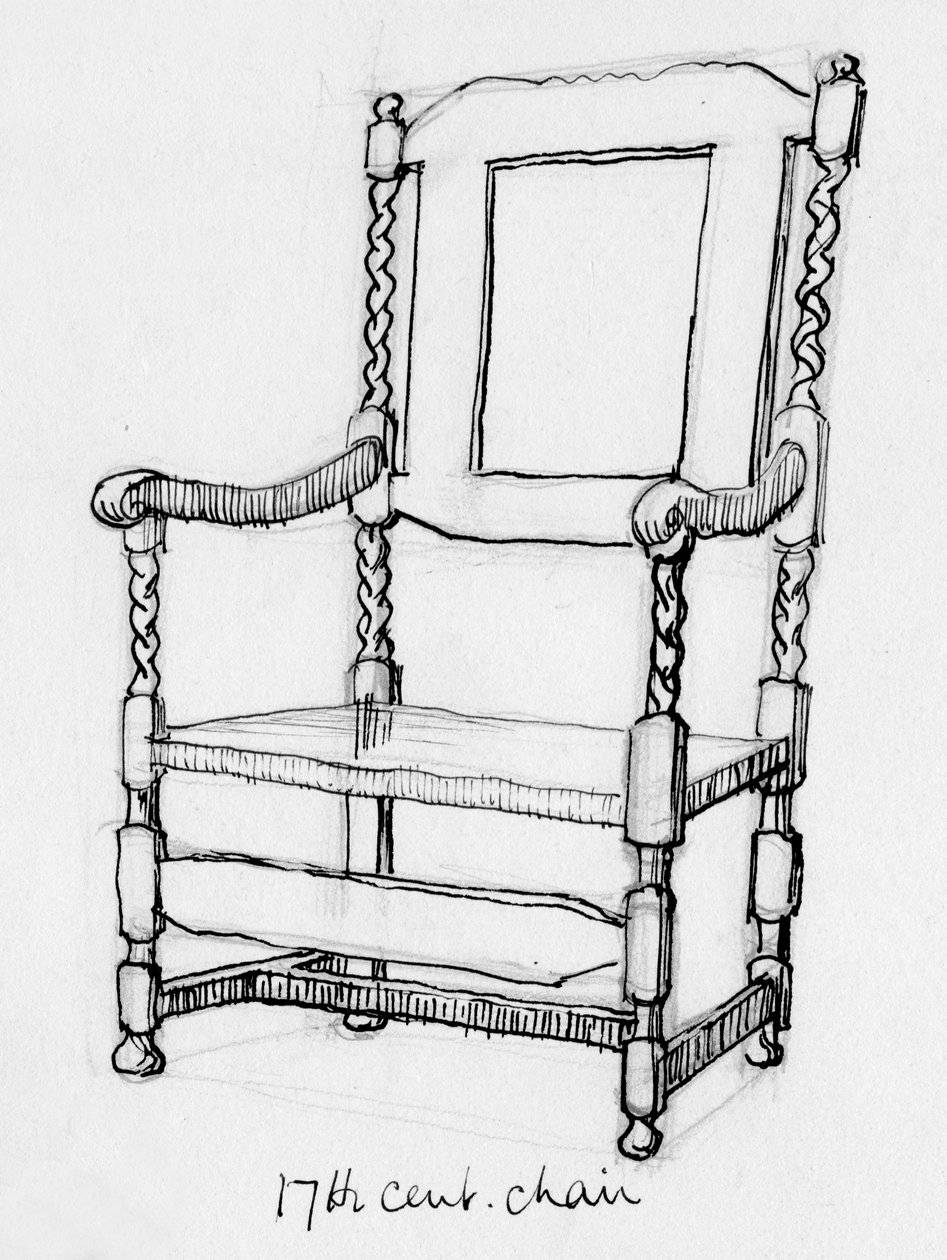 Silla del siglo XVII, c. 1760, c. 1950 de Shirley Markham
