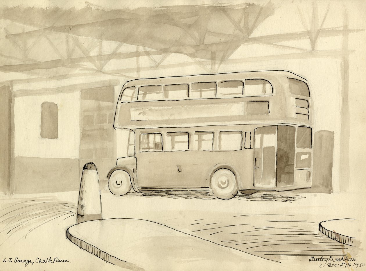 L.T. Garage, Chalk Farm, 1950 de Shirley Markham