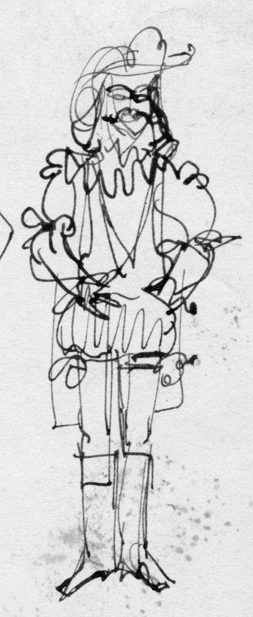 Hombre con traje de época, c1950 de Shirley Markham