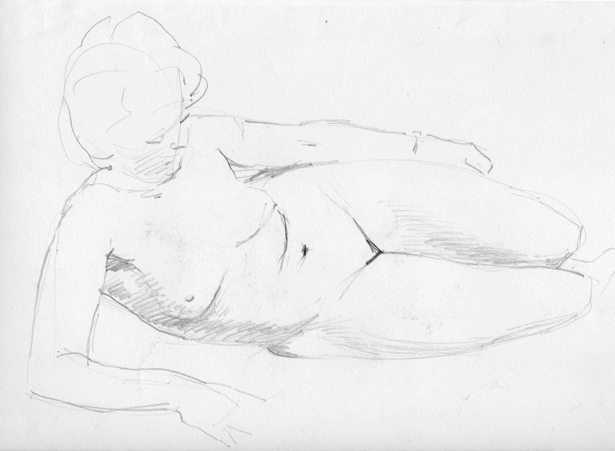 Mujer desnuda reclinada, c1950 de Shirley Markham