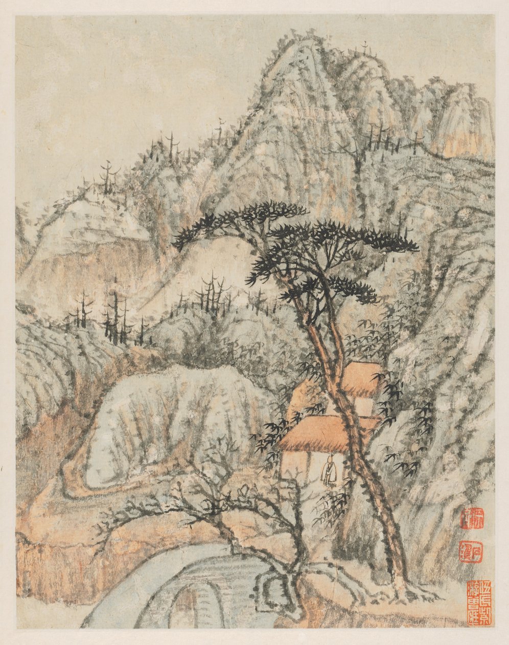 Recuerdos del río Qinhuai de Shitao